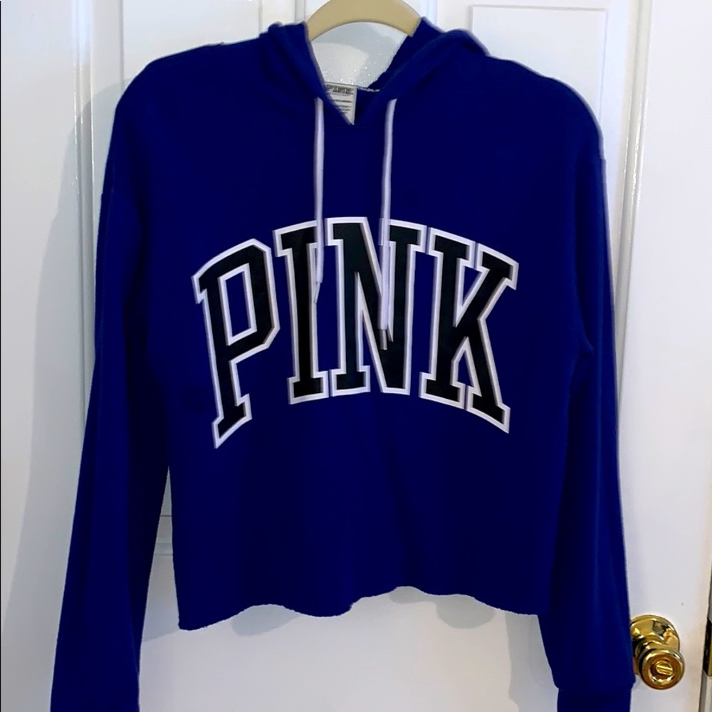 Pink..crop hoodie.
